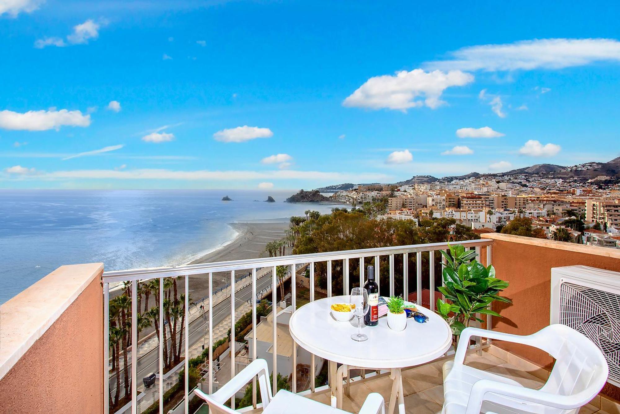 1004 - Beachfront Apartment On El Paseo, 4 Pers - Air Conditionning - Wi-Fi - Smart Tv Almuñécar Dış mekan fotoğraf